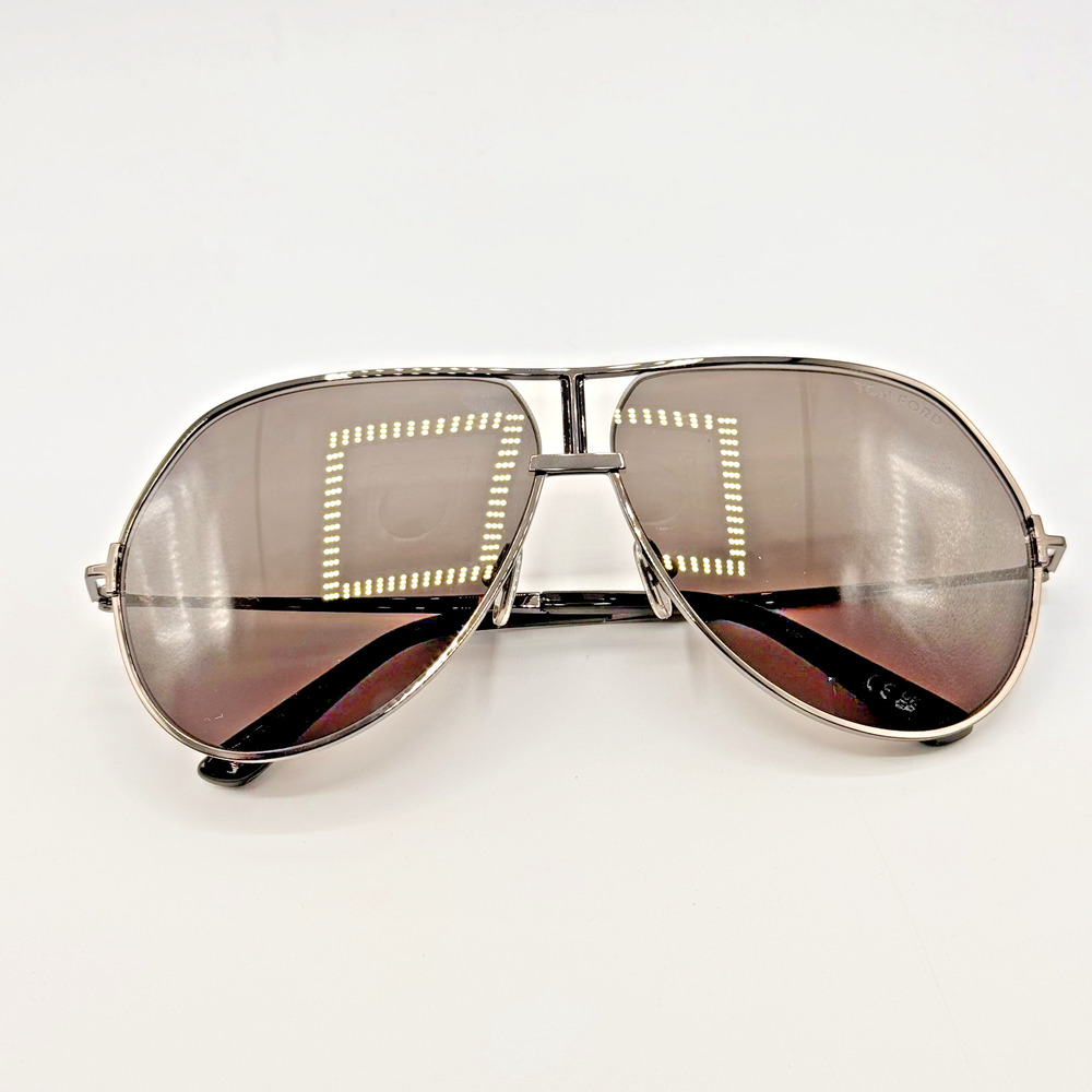Tom Ford Sunglasses Rickie-02 TF1281 08A Gunmetal Aviator Frame Gray Lens 63mm